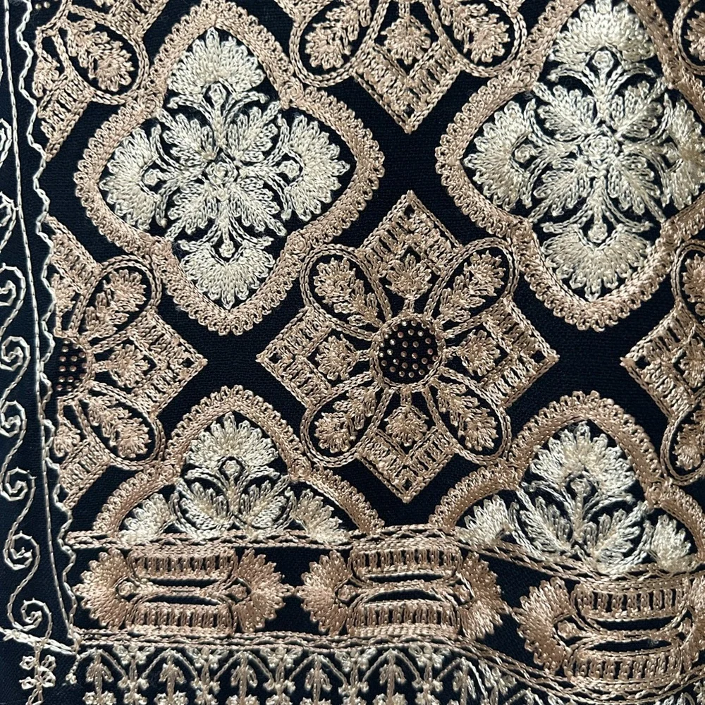 Black Kashmiri Tilla Embroidered Pashmina Shawl | Gold Embroidered Wrap